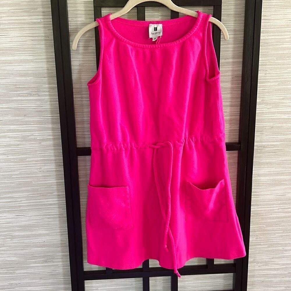 Lisa Perry hot pink wall mini dress/tunic top s